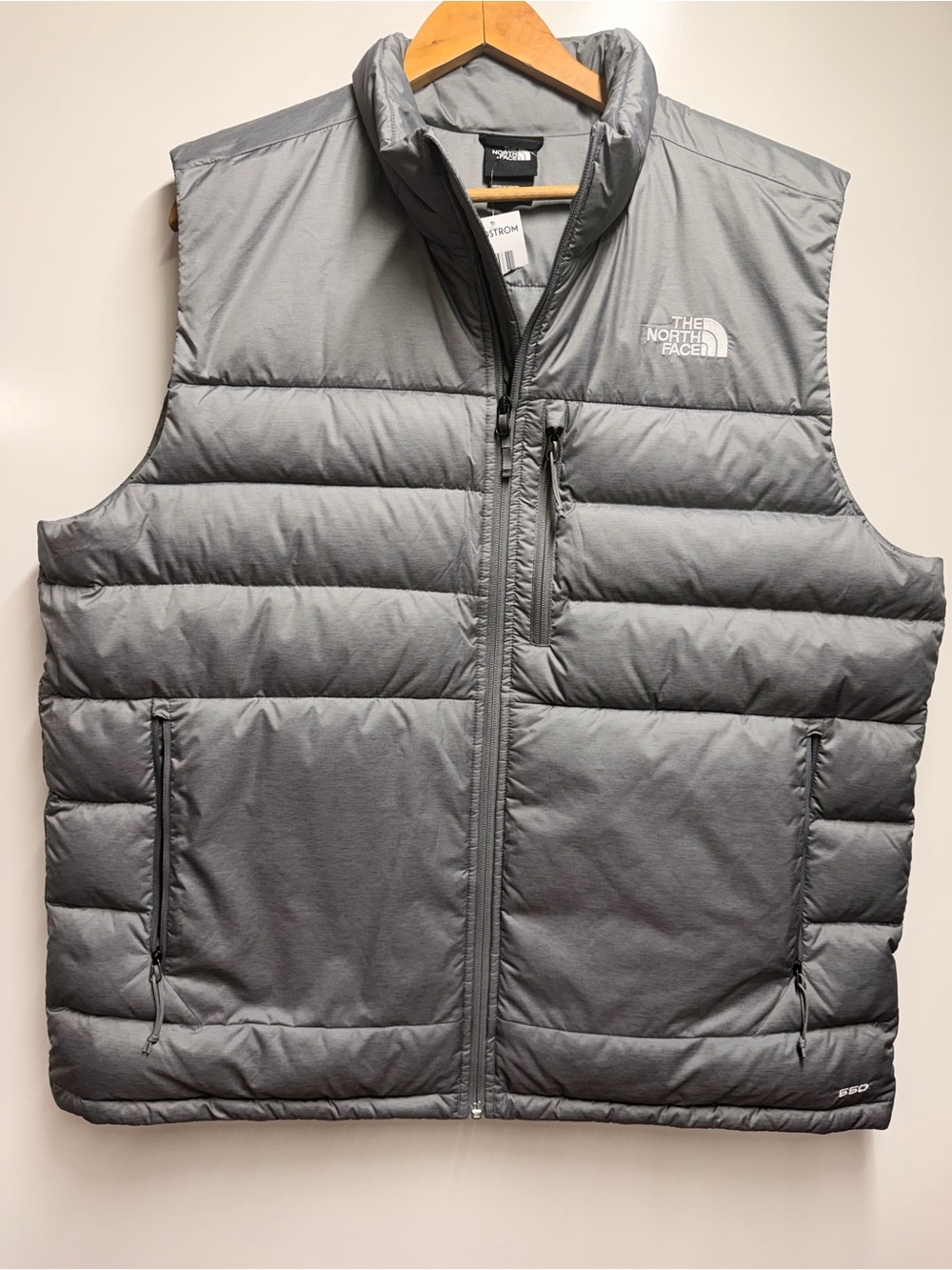 THE NORTH FACE ACONCAGUA Puffer Vest Gray silver size XL